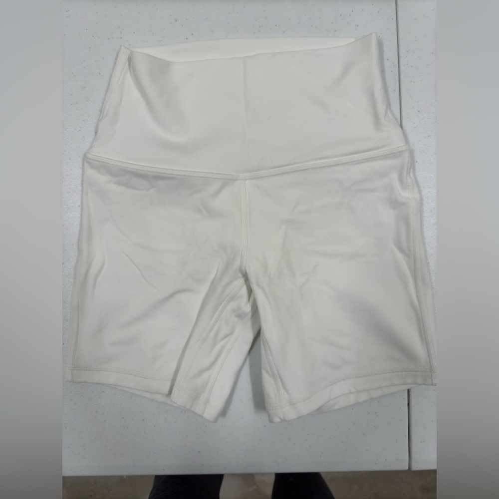 Lululemon align white biker shorts. 6 inches